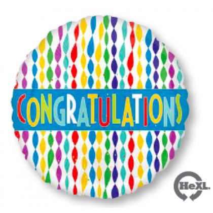 S40 17" Congratulations Banner in Streamers Standard HX®