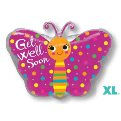 S50 17" Get Well Butterfly Junior Shape XL®