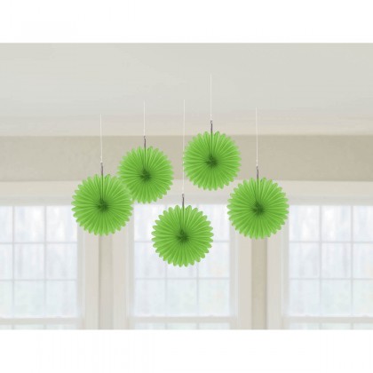6" 6" Mini Hanging Fan Decorations Kiwi