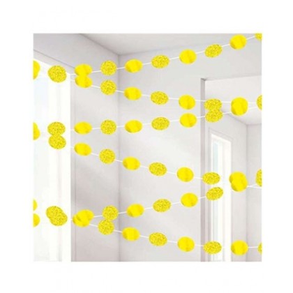Round String Decorations - Yellow Sunshine
