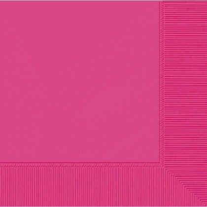 Bright Pink 2-Ply Beverage Napkins - Paper