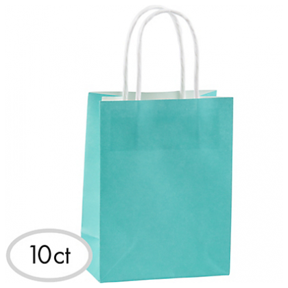 8 1/2"H x 5 1/4"W x 3 1/4"D Cub Bags Value Pack Robin's-egg Blue