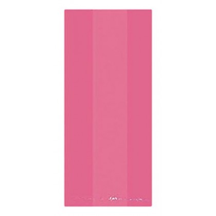 9 1/2"H x 4"W x 2"D Cello Party Bags BRIGHT PINK (Small)