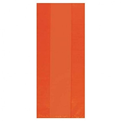 9 1/2"H x 4"W x 2"D Cello Party Bags ORANGE PEEL (Small)