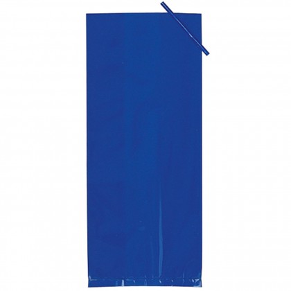 9 1/2"H x 4"W x 2"D Cello Party Bags BRIGHT ROYAL BLUE (Small)