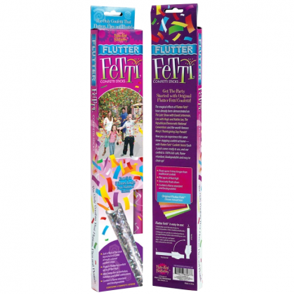 Mardi Gras Flutter Fetti Prismatic Tube w/Paper Confetti