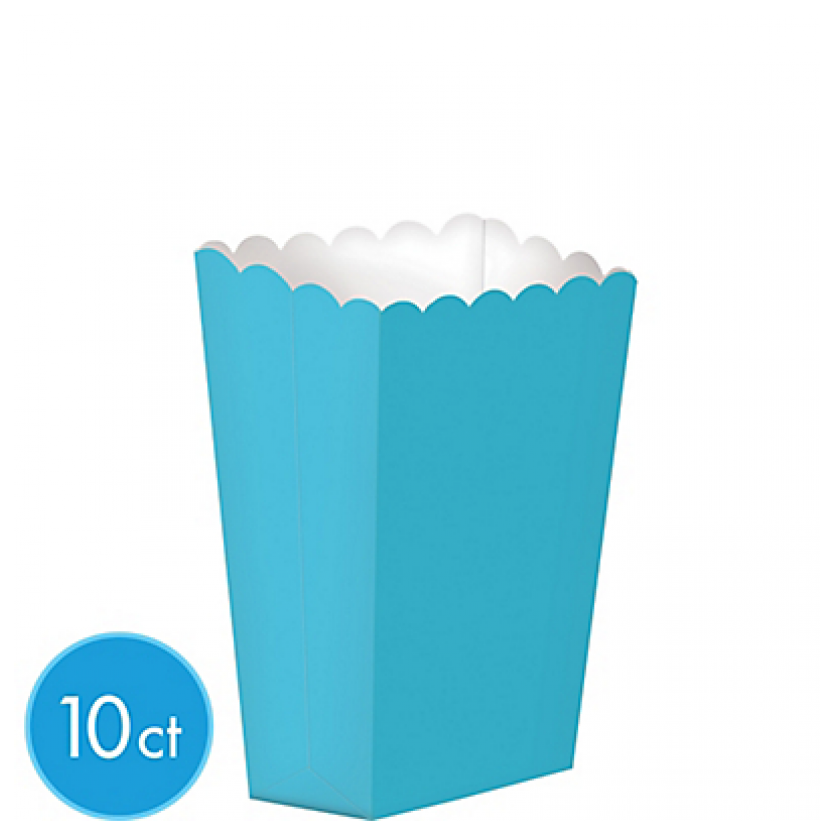 7 1/4" x 5 1/4" Paper Popcorn Boxes CARIBBEAN BLUE (Large)