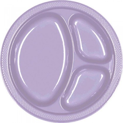 Lavender Festive Occasion® Plastic Tableware Divded Plate, 10 1/4"