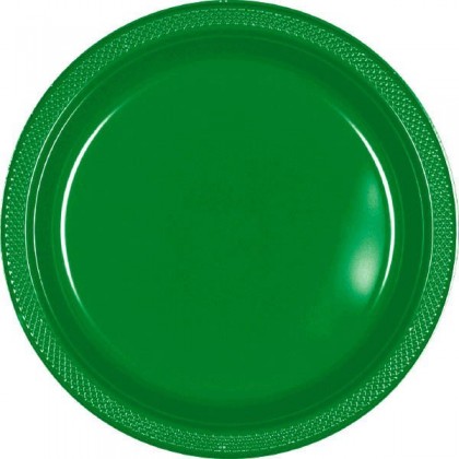 Festive Green Festive Occasion® Plastic Tableware Plate, 7"