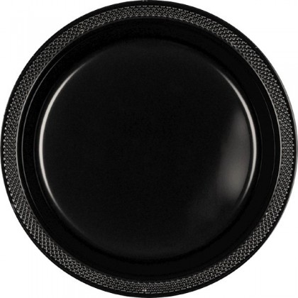 Jet Black Festive Occasion® Plastic Tableware Plate, 7"
