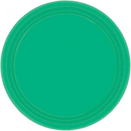 Festive Green Festive Occasion® Plastic Tableware Plate, 9"