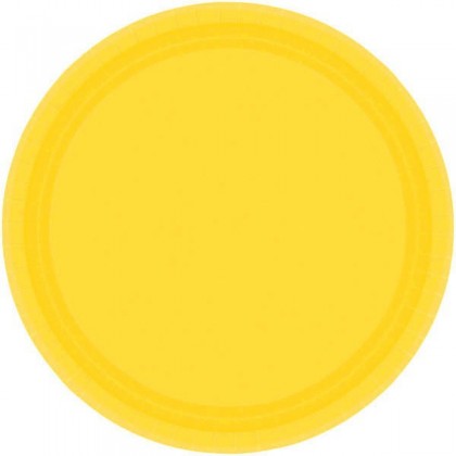 Yellow Sunshine Festive Occasion® Plastic Tableware Plate, 9"