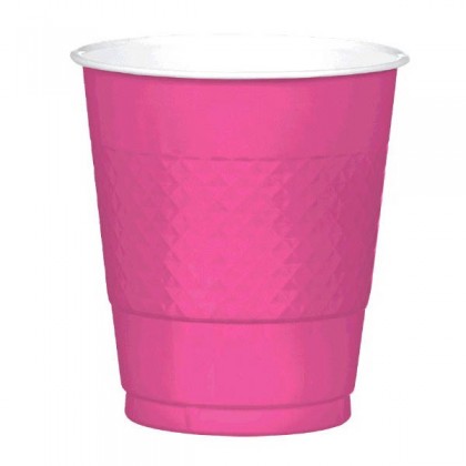 Bright Pink Festive Occasion® Plastic Tableware Cups, 12oz