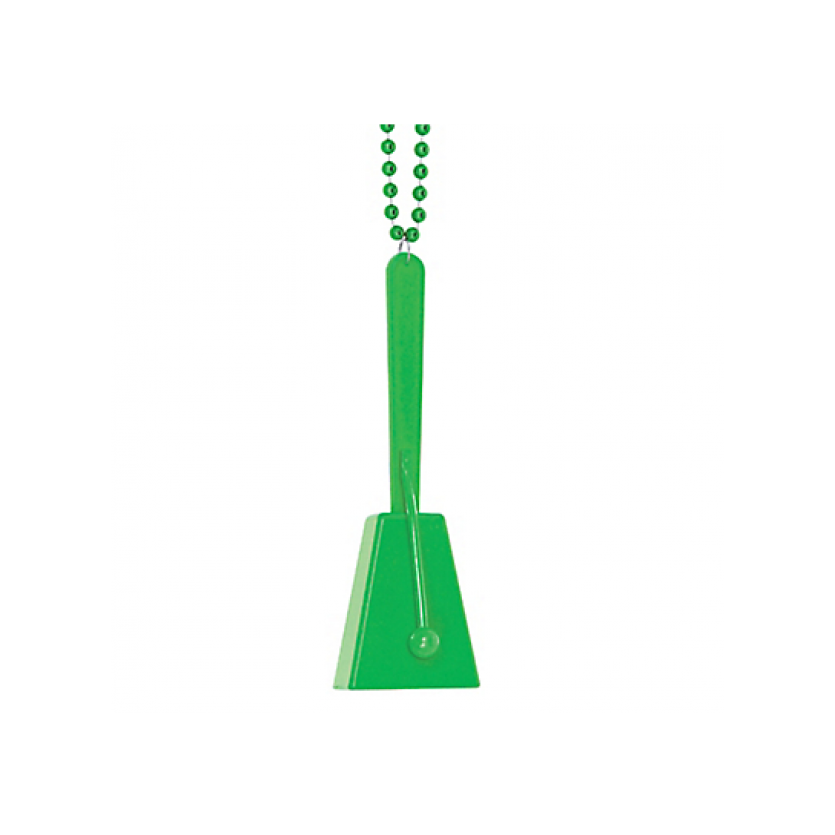 Necklace, 36"; Clacker, 4" Clacker Necklaces Green