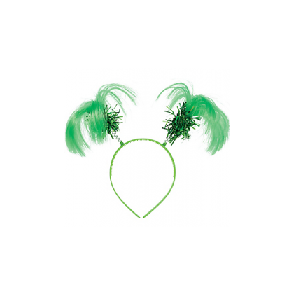 8" x 5" Ponytail Headbands Green