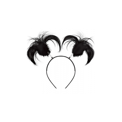 8" x 5" Ponytail Headbands Black