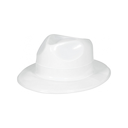 4 1/2"H x 10 11/16"W x 12 13/16"D Vac Form Fedoras White