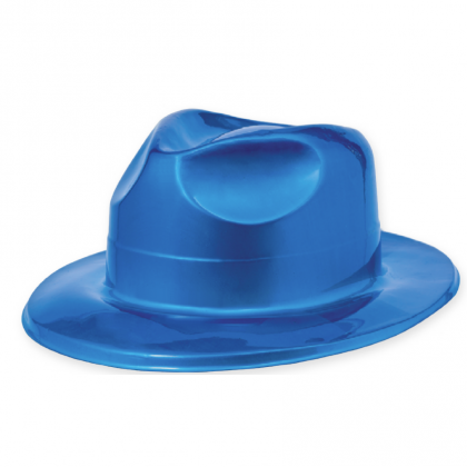 4 1/2"H x 10 11/16"W x 12 13/16"D Vac Form Fedoras Blue