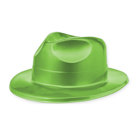 4 1/2"H x 10 11/16"W x 12 13/16"D Vac Form Fedoras Green