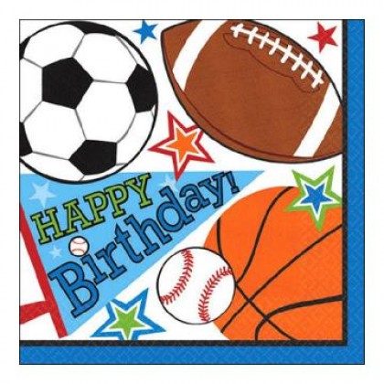 Sports Party Beverage Napkins