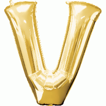 P50 35" (Gold) Letter V SuperShape™