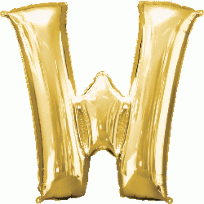 P50 35" (Gold) Letter W SuperShape™