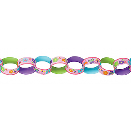 Sweet Birthday Girl Chain Link Garland - Printed Paper