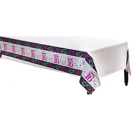 Sweet Sixteen Celebration Paper Table Cover