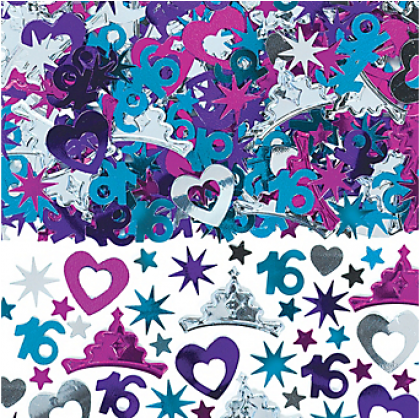 Sweet Sixteen Celebration Mega Value Confetti - Foil