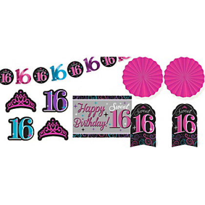 Sweet Sixteen Celebration Room Decorating Kit