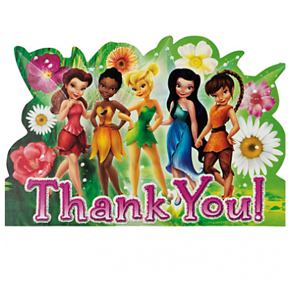 ©Disney Tinker Bell Postcard Thank You Cards