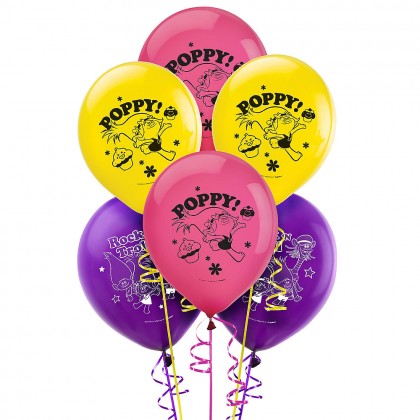 ©Trolls Printed Latex Balloons - Asst. Colors