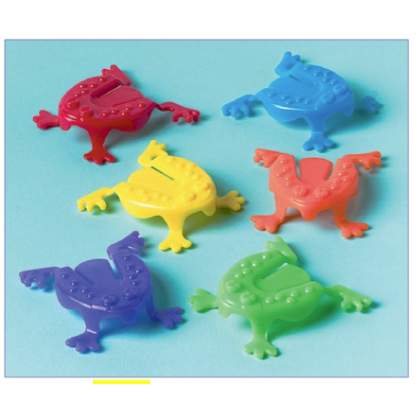 2 1/8"H x 2 1/8"W x 5/8"D Jumping Frog Favors
