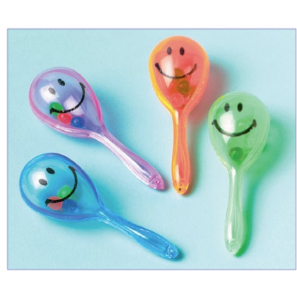 2 3/4" x 7/8" Smile Maraca Favors