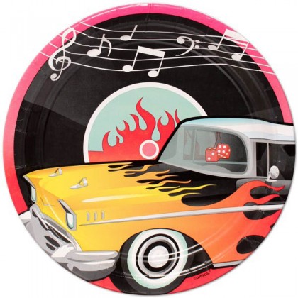 Classic 50's Round Plates, 10 1/2"