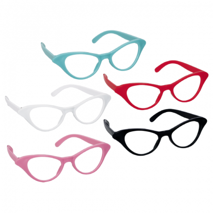 11" x 6" (Pkg. Size) Classic 50's Cat Style Glasses