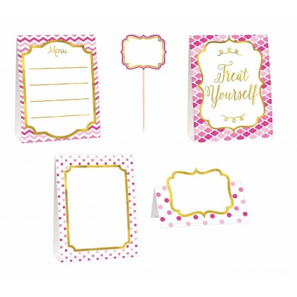 Paper Minis Buffet Decorating Kit - Pink