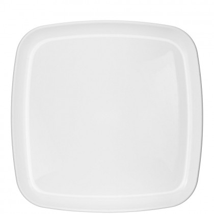 14" Square Platter - White