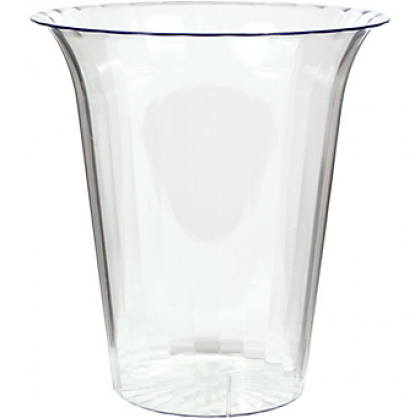 5 7/8" Plastic Flared Cylinder Container - Medium - Clear
