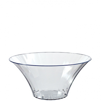 Plastic Flared Bowl - Medium - Clear