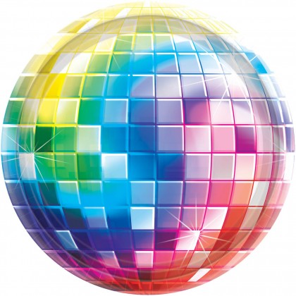 Disco Fever Round Plates, 10 1/2"