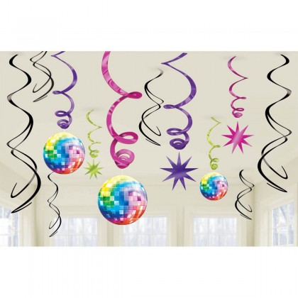 Disco Fever Value Pack Foil Swirl Decorations