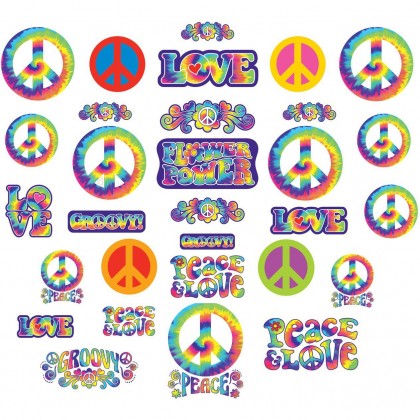 5", 7", 11 1/2" Feeling Groovy Mega Value Pack Cutout Assortment - Printed Paper