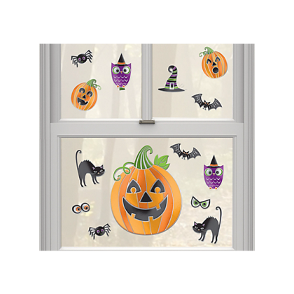 Pumpkins Embossed Window Stickers