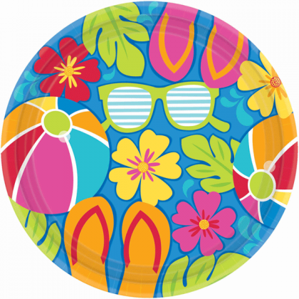 Summer Splash Round Plates, 10 1/2"