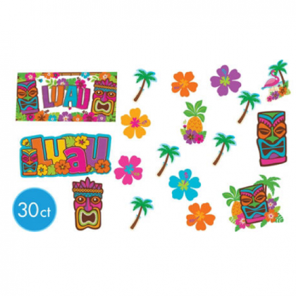 5", 7", 11 1/2" Tiki Assortment Mega Value Pack Cutouts - Printed Paper