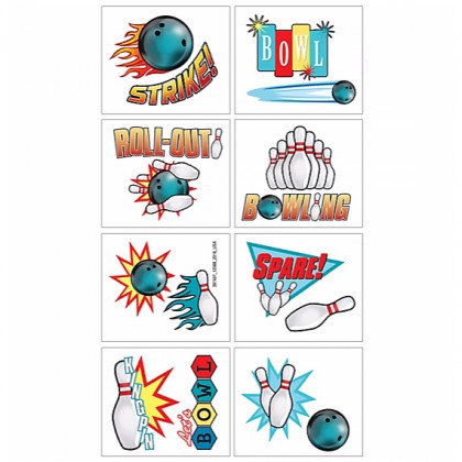 Bowling Tattoo Favors