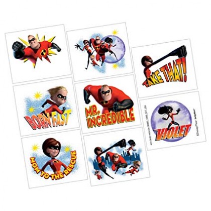 Disney Incredibles 2 Tattoo Favors