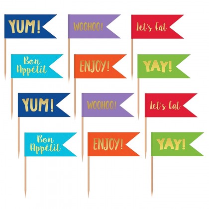 Message Flag Pick - Rainbow