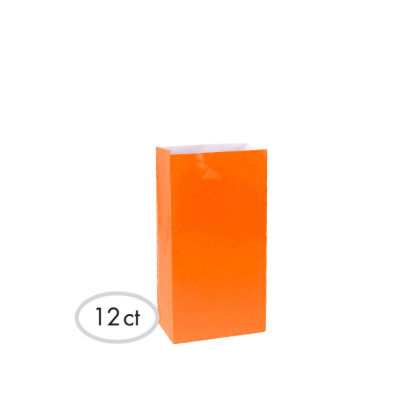 6 1/2"H x 3"W x 2"D Packaged Paper Bags ORANGE PEEL (Mini)